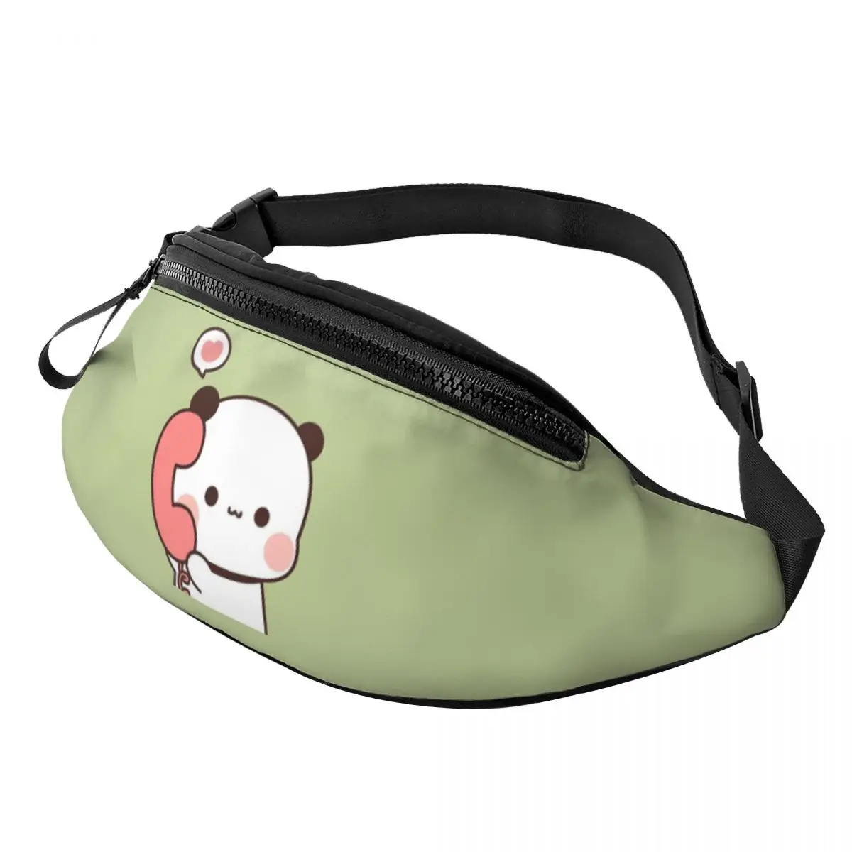 Panda And Brownie Bear Couple Waist Bag for Women Men Crossbody Fanny Pack Running Phone Money Pouch