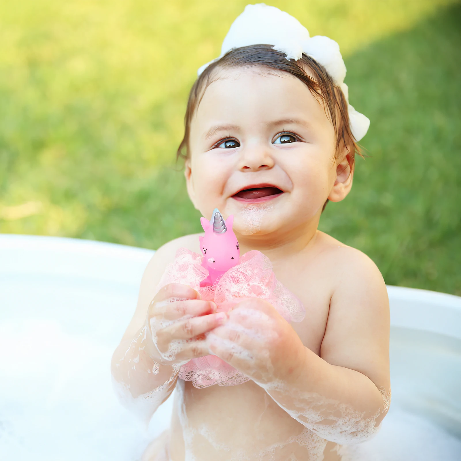 

2 pcs Unicorn Bath Loofah For Mesh Shower Ball Exfoliating Cleaning Loofah Sponge Bathing Accessories Bath Ball