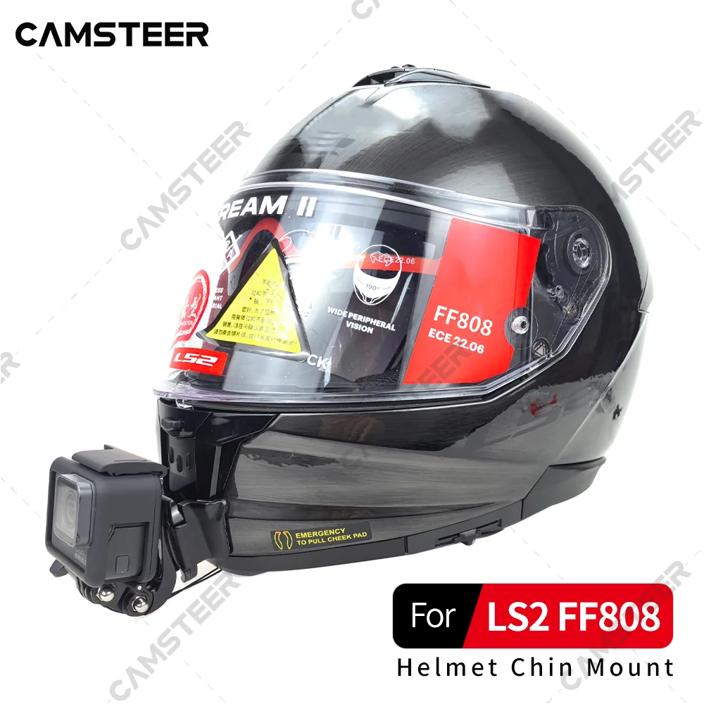 

LS2 FF808 Helmet Custom Aluminium Chin Mount for GoPro Hero 12 11 10 9 Insta360 X4 X3 Ace pro DJI Action 3 4 Camera Accessories