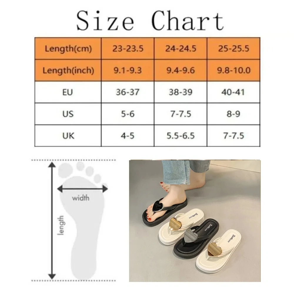 شباشب على شكل قلب معدني مفتوح من الأمام غير قابلة للانزلاق نعل ناعم شباشب للشاطئ أحذية شاطئ PVC صنادل على شاطئ البحر للفتيات #5