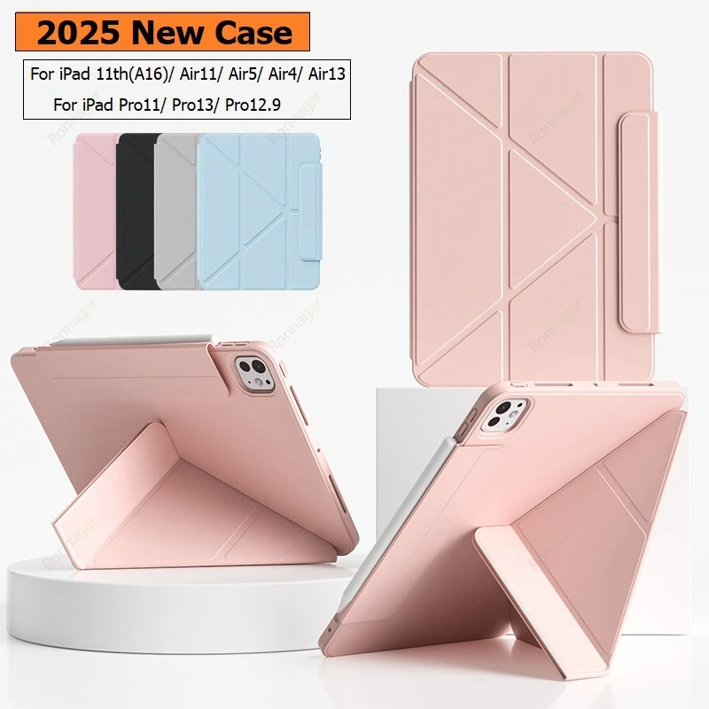 

Новый чехол-книжка Y-образной формы 2026 года для iPad A19 12-го, A16 11-го, 10-го поколений, iPad Air 11, 13'', Pro 11 M4, 9-го, 8-го поколений, 10.2, Air 4, 5, 10.9'' для планшетов