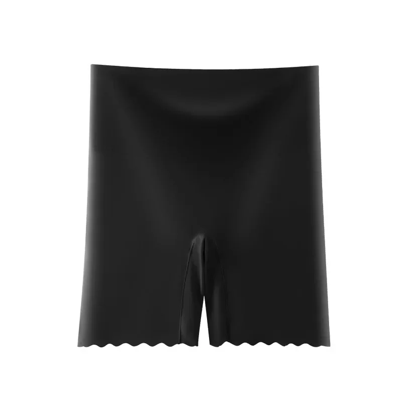 

Large Size Seamless Belly Pants Summer Shapewear High Waist Thin Hip Lift Ice Silk Safety Pants Three-in-one Underwear