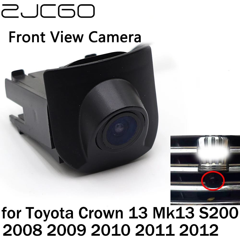 

ZJCGO Car Front View LOGO Parking Camera Night Vision for Toyota Crown 13 Mk13 S200 2008 2009 2010 2011 2012