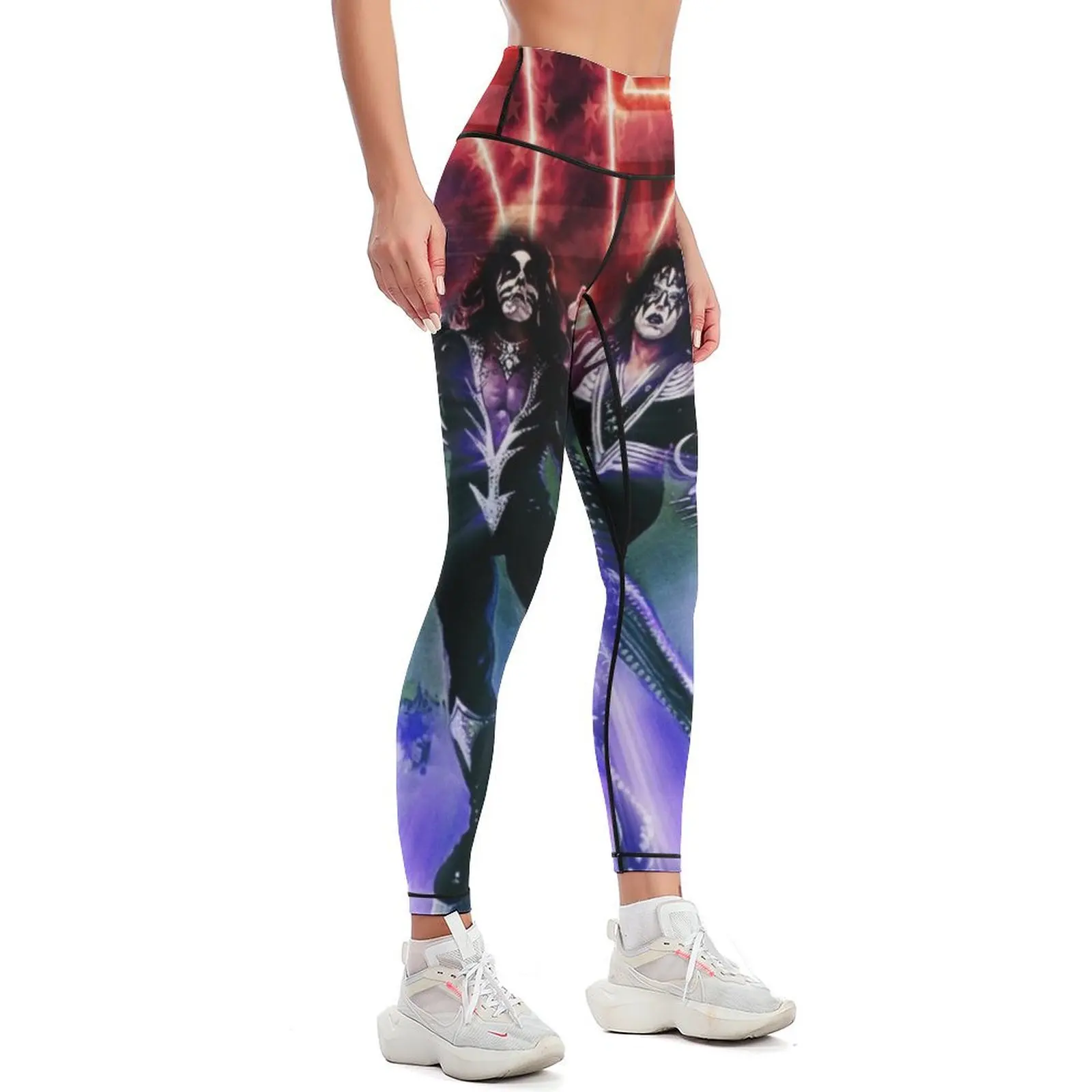 KISS ? the Band - Destroyer USA Edition Logo Leggings sports woman gym Sportswear woman gym Womens Leggings