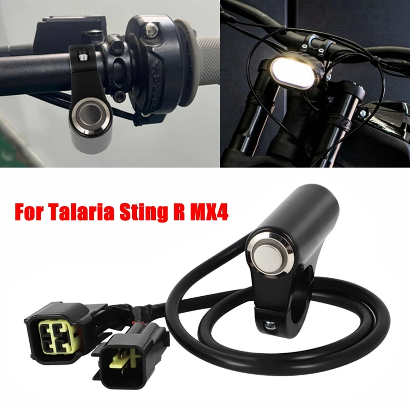 Plug & Play lampu LED biru saklar lampu depan untuk Talaria Sting R MX4 listrik Off Road sepeda lampu lampu Plug menghemat baterai