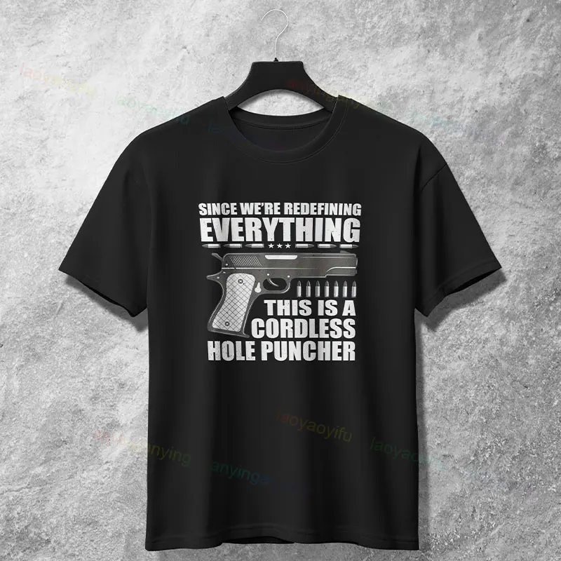 T-shirt graphique à manches courtes pour hommes et femmes, 100% coton, décontracté, vêtements d'extérieur, "I Don't Run, I Reload"