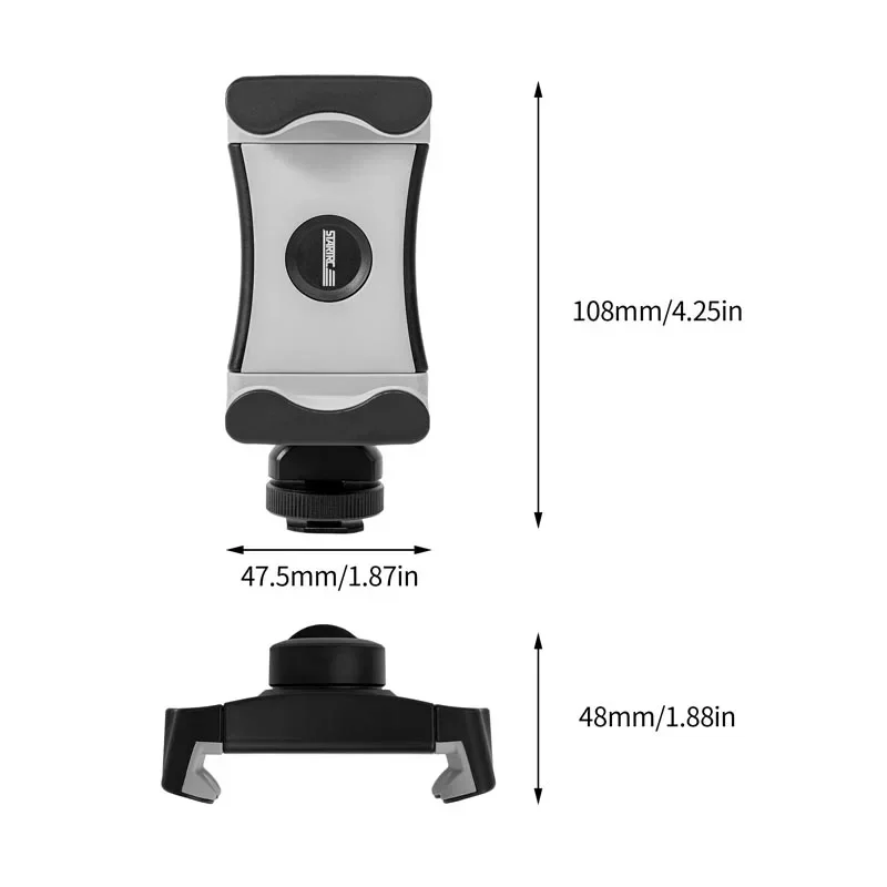 Suporte multifuncional para celular, sapata fria, para dji ronin rs 3 mini/rs3/pro/rs2/rsc2, estabilizador, rotação de 360 graus, clipe de montagem