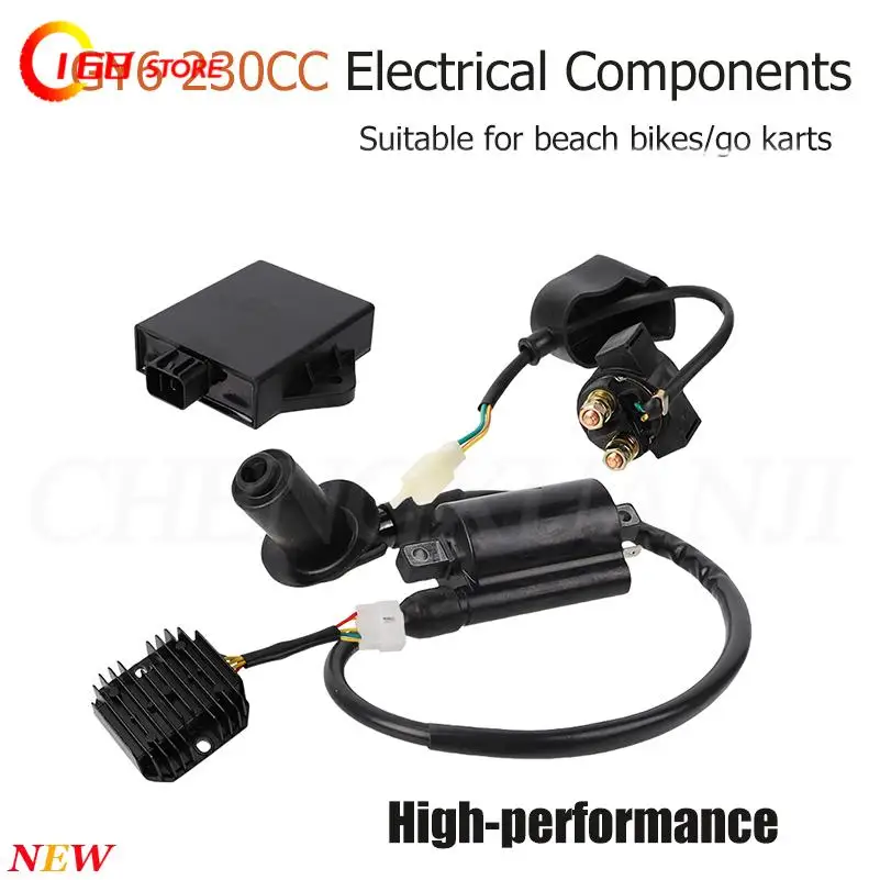 

Suitable for beach bikes/motorcycles/go karts, Good quality GY6 230cc high voltage pack and rectifier Relays and Igniters