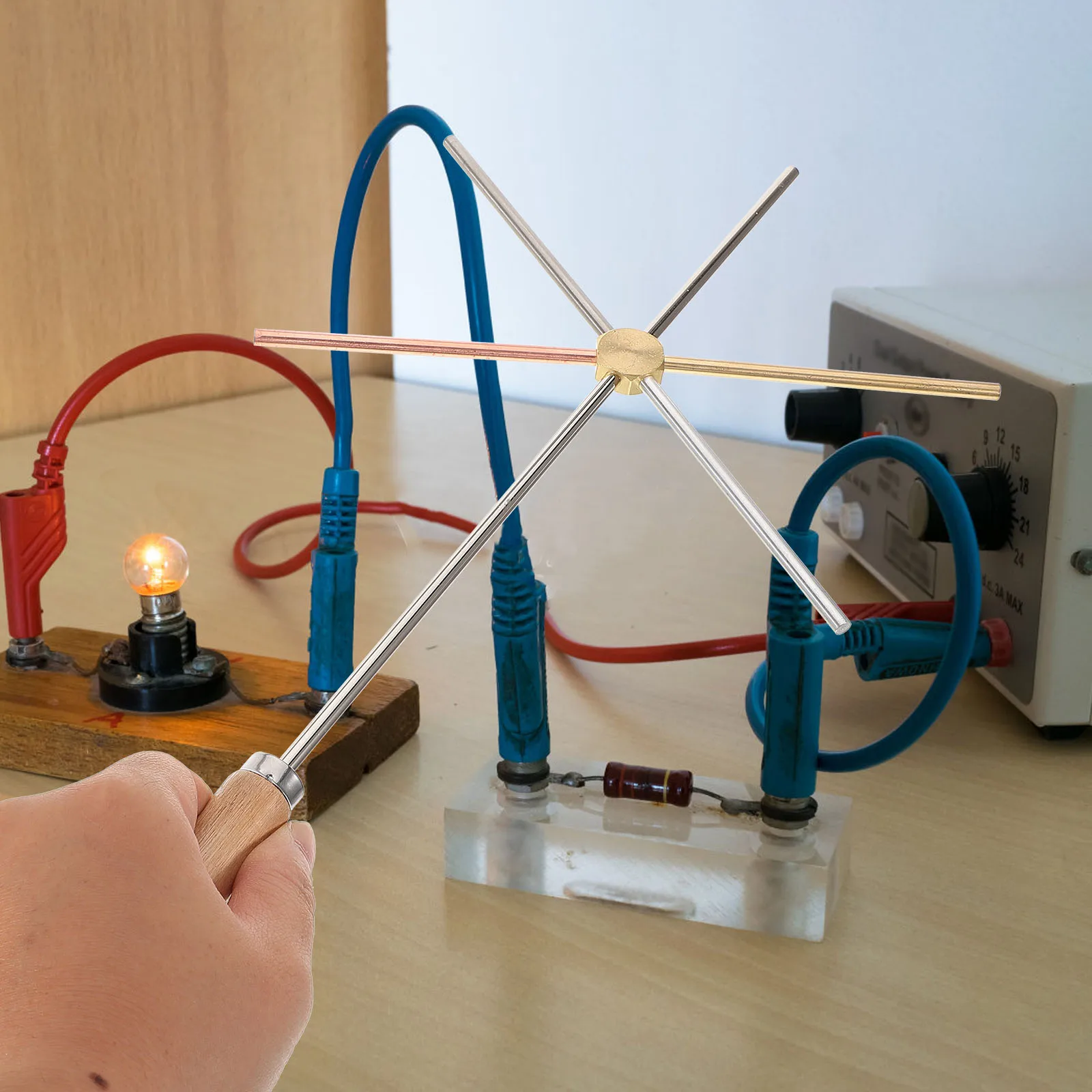 

Thermal Conductivity Demonstrator For Copper Iron Aluminum Comparison Physics Teaching Tool Lab Equipment Science Education