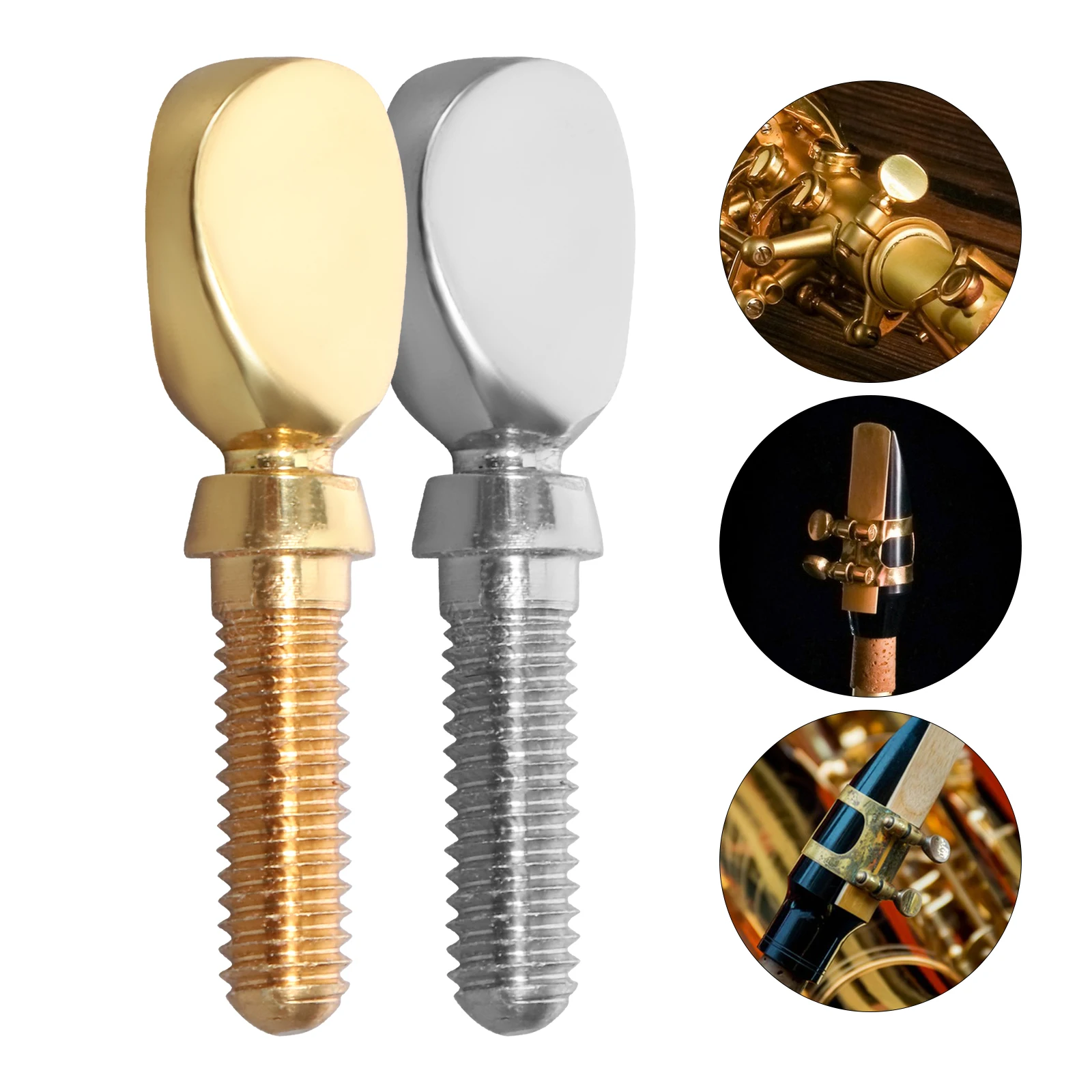 

4pcs Saxophone Neck Sax Ligature Screws Metal Fixing Screws Alto Tenor Saxophone Accessories Instrument Replacement Parts