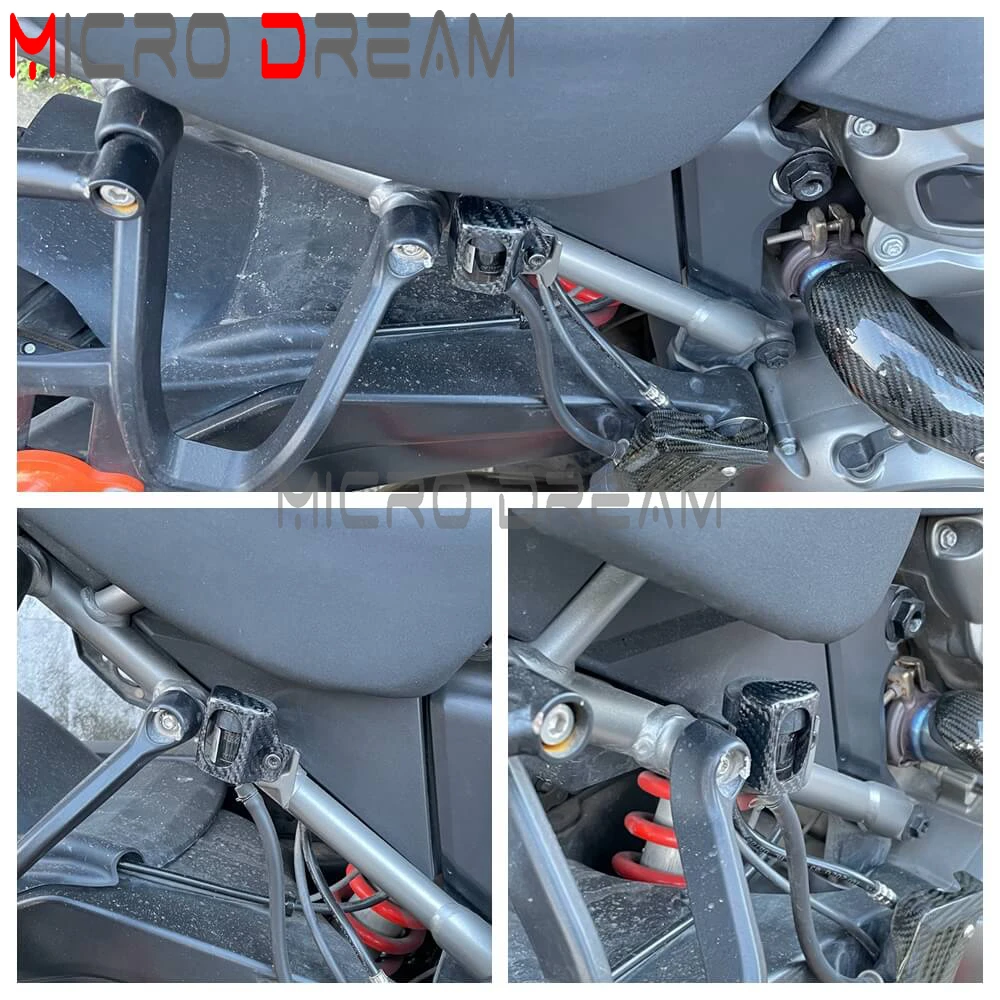 مضخة الفرامل الخلفية خزان السوائل كوب زيت ألياف الكربون الغطاء الواقي ل هارلي بان أمريكا 1250 خاص RA1250S RA1250 2021-up