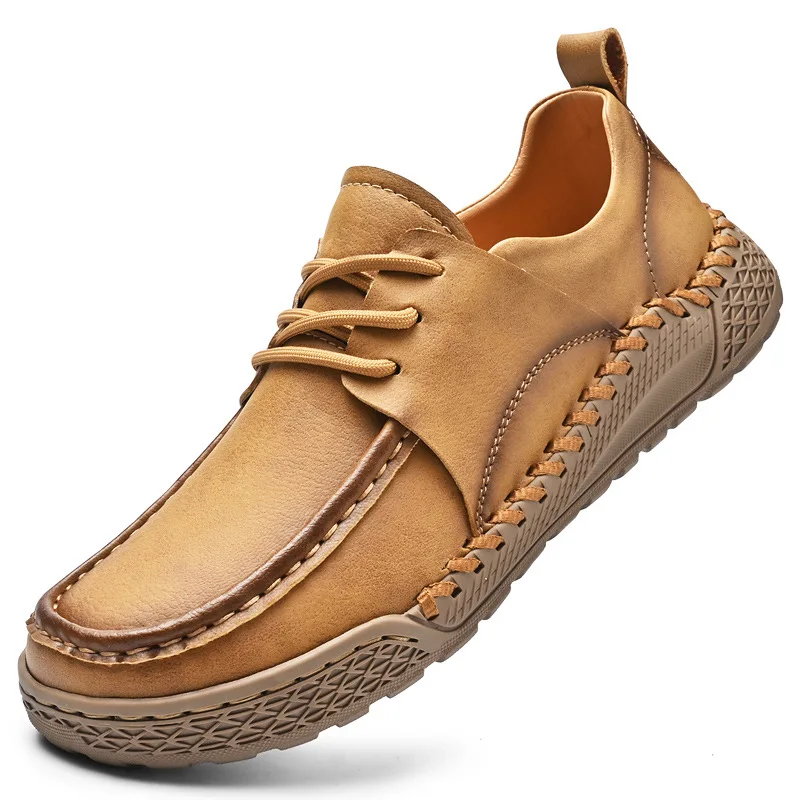 

Hand Sewn Cowhide Men's Casual Shoes with Soft Soles Men's Driving Shoes Loafers