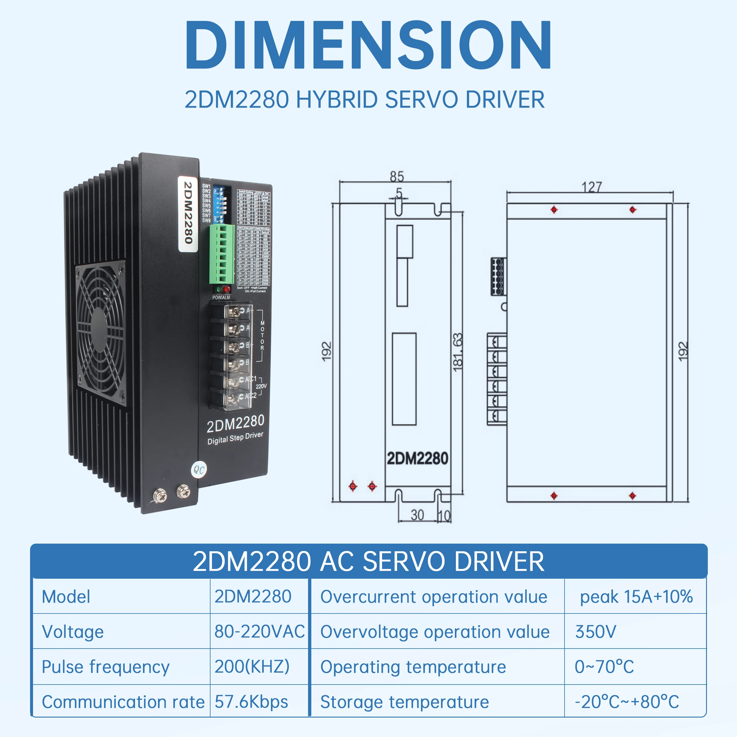 Imagem -06 - Motor Deslizante Nema42 Motorista 2980oz-in 2dm2280 1pc