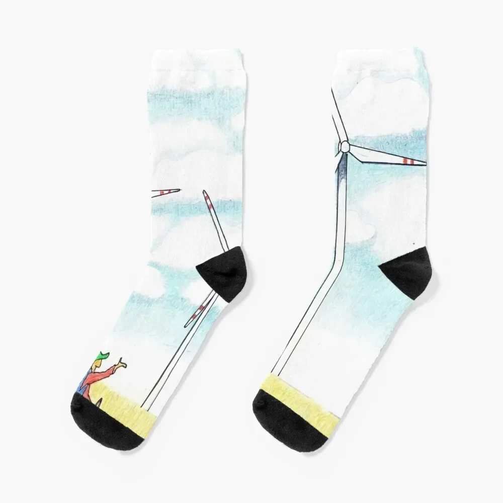 

Wind Turbine Socks Christmas christmas gift kawaii Socks Man Women's