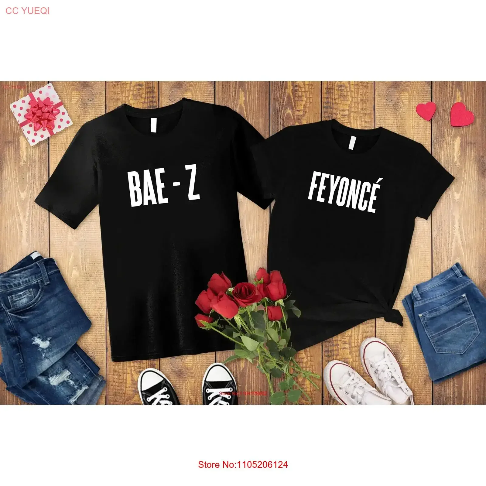 

bae Z and feyonce T Shirt fiance Personalised wedding enagement announcement ladies men's unisex marriage proposal customize