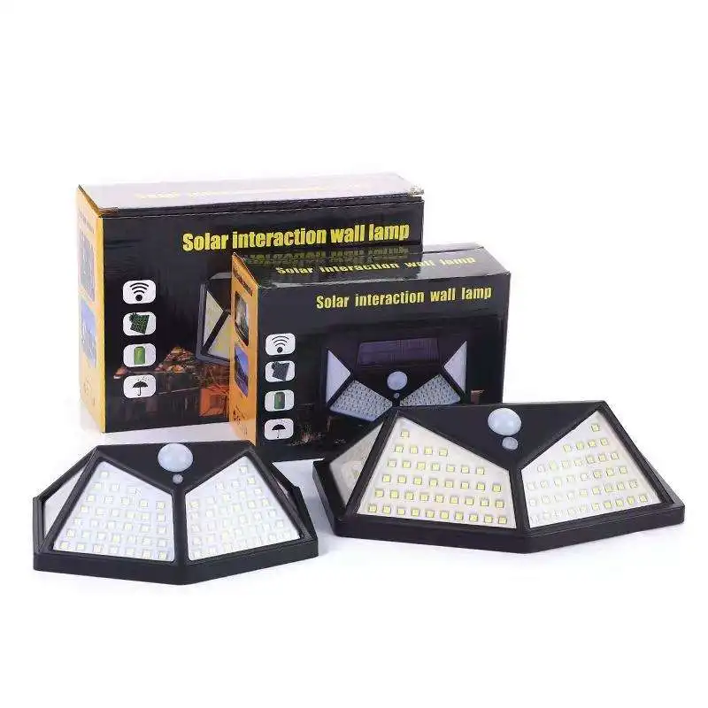 100 LED Solar Wall Lights Outdoor Solar Lamp PIR Motion Sensor Solar Light waterproof IP65 Street Light for Garden Decoration