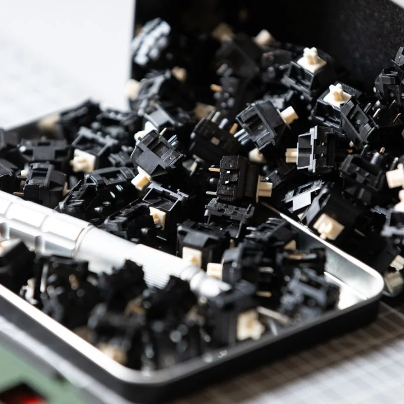 Kailh BCP interruptor de apagado STUDIO MX 5 pines 52g interruptores lineales PA66 crema culm Teclado mecánico interruptor rápido para juegos carrera corta