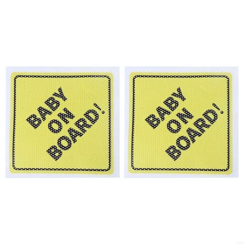 مجموعة D5BE من 2 طفل على لوحات العلامات ملصق مركبة عاكسة وموثوقية للسيارة للسيارة