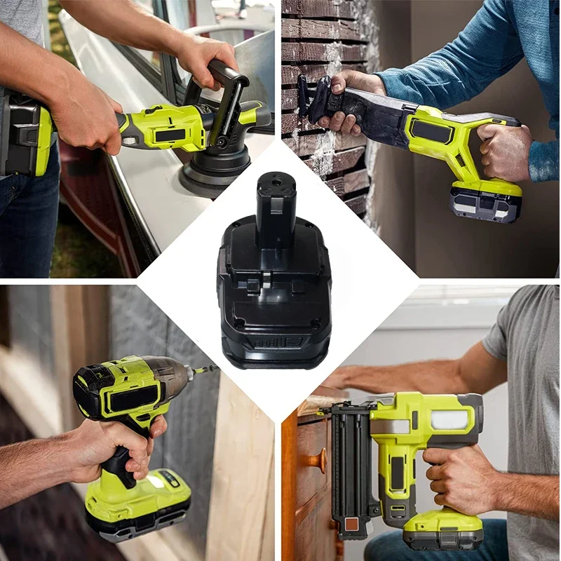 3.0Ah 4.0Ah 5.0Ah untuk RYOBI P108 18 V baterai 18 Volt Lithium-Ion Power Tools P104 P107 RB18L50 RB18L20 P108