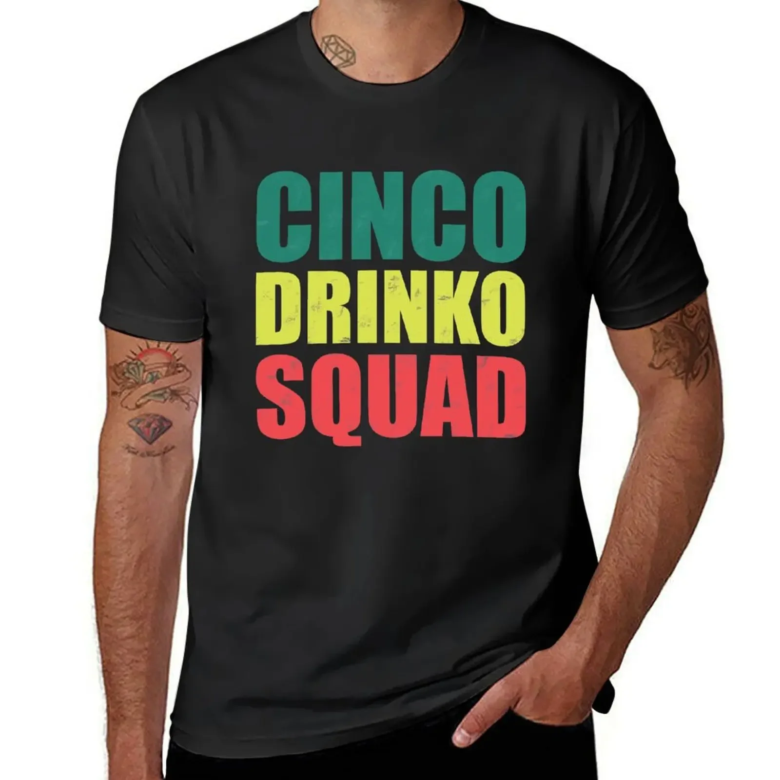 Cinco drinko squad party Mexican fiesta funny cinco de Mayo T-Shirt for a boy anime customizeds tshirts for men