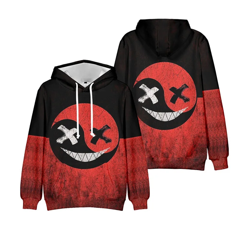 Engraçado diabo sorridente rosto 3d hoodies pulôver rua hip hop estilo masculino feminino hoodie tops de manga longa meninos meninas moletom com capuz