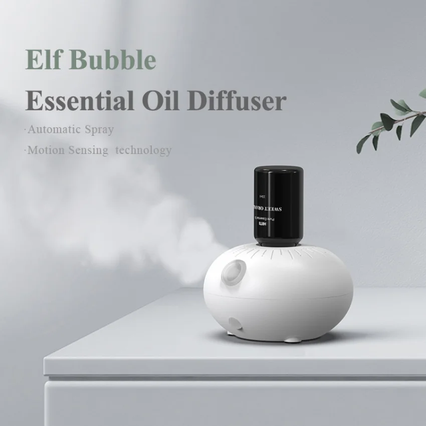 Type-C USB Motion-Activated Bubble Fragrance Diffuser Rechargeable Pure Eseential Oil Aroma Machine Air Frensher for Small Area