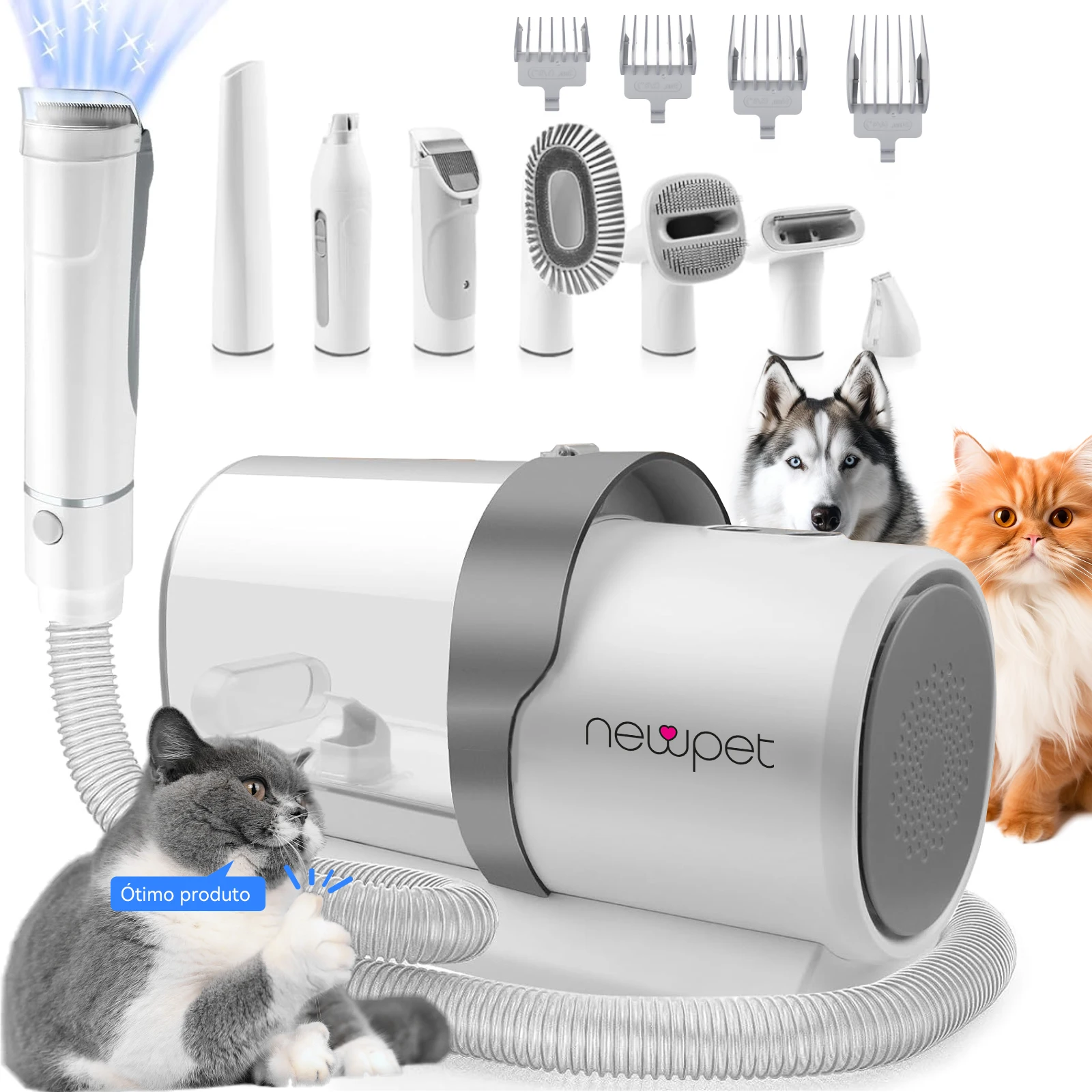 7in1 Pet Grooming Kit Vacuum Suction Dog Cat Hair Remover Professional Combs Proven Grooming Tools For Puppy Animals Supplies