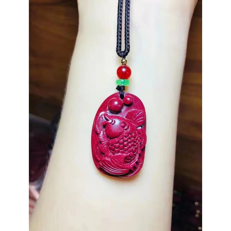 Koi after Year, There Are More Double Fish Beads Pendant Safe Necklace