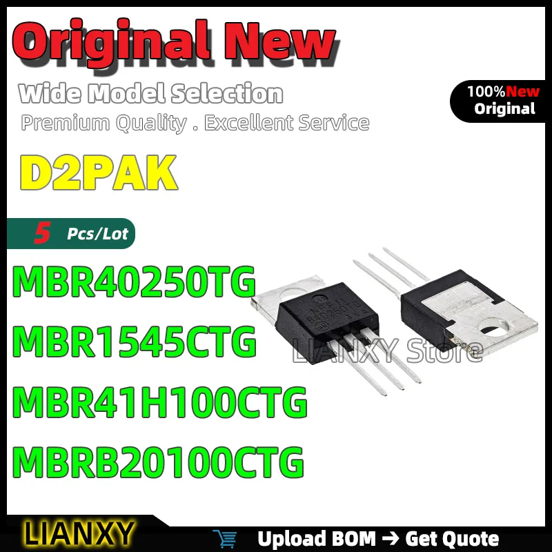 5pcs D2PAK MBR40250TG MBR1545CTG MBR41H100CTG MBRB20100CTG Schottky Diode New Original