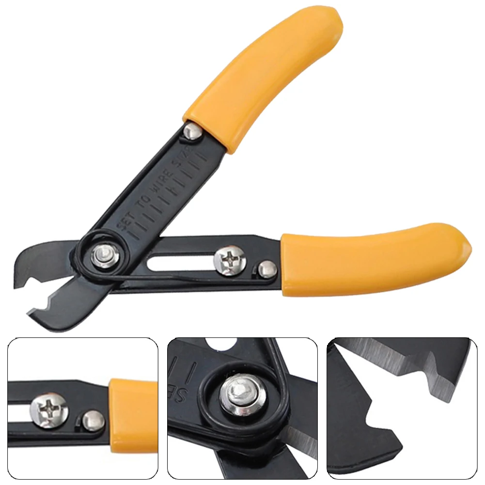 Electrical Wire Cable Cutting Single Hole Wire Stripper Flush Pliers AdjustableWire Strippe