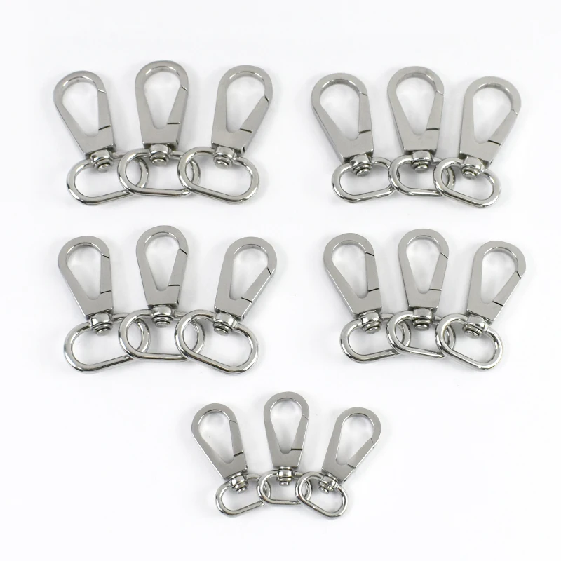1/2Pcs Stainless Steel Snap Hook Bag Keychain Rotating Lobster Clasp Backpack Carabiners Trigger Clip Buckle DIY Accessories