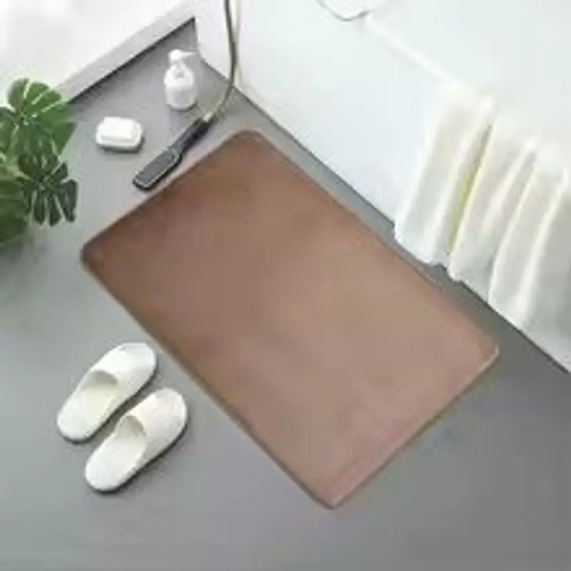 VIKAMA wasserabsorbierende Badezimmer-Bodenmatte mit Flanellpolsterung, leicht zu reinigen, perfekt für Badezimmertürvorleger und Heimdekoration