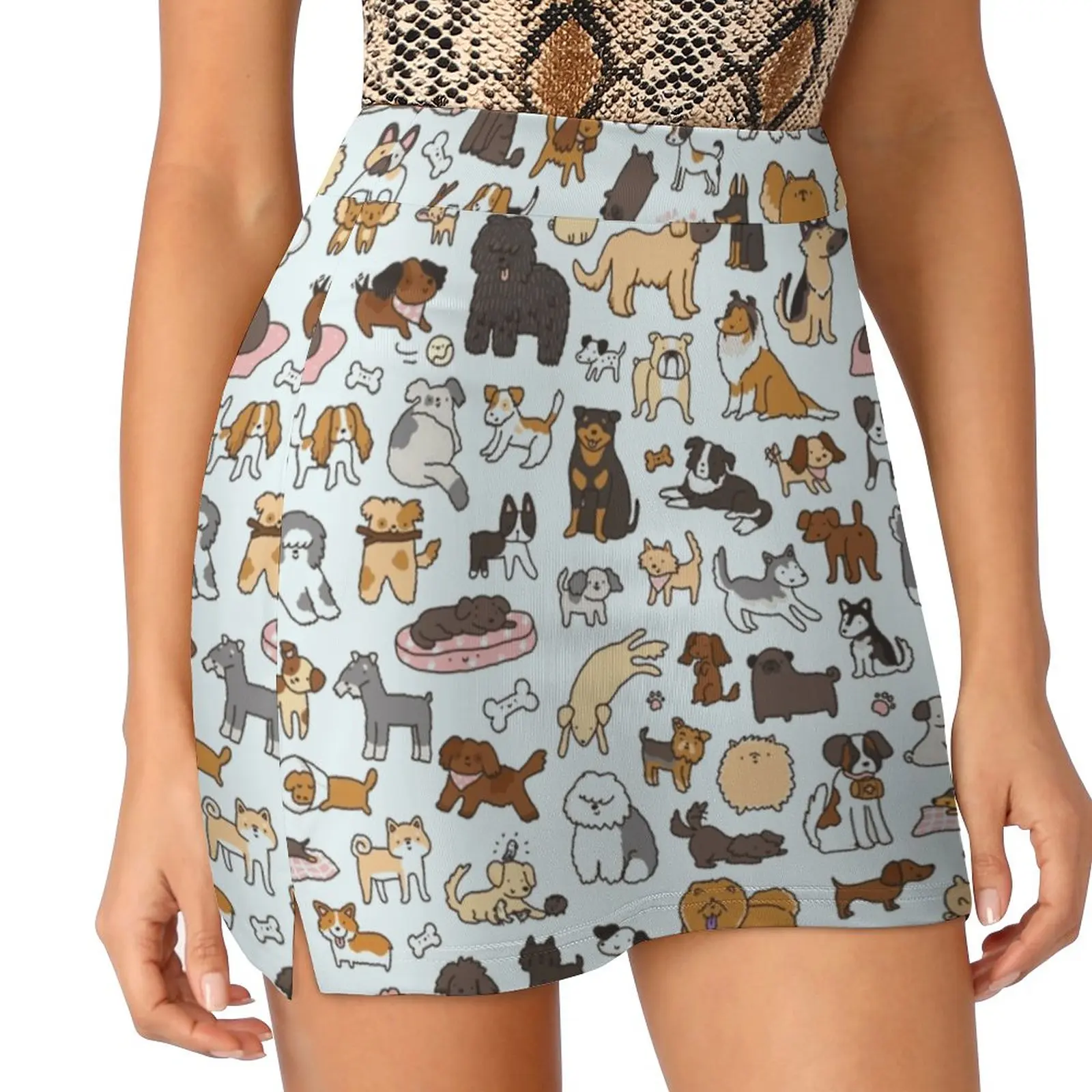 Doggy Doodle Women's skirt Sport Skort Skirt With Pocket Fashion Korean Style Skirt 4Xl Skirts Kawaii Cute Dog Dogs Cute