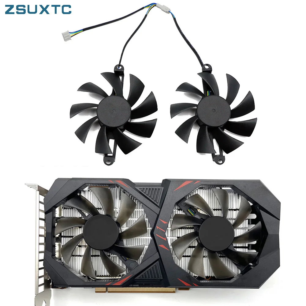 

2 шт./комплект, кулер для графического процессора для ALSEYE RX580 rx 580 8 ГБ, цветной P106 GTX1060 950 960 VGA Видеокарта, замена FL8015 12VB