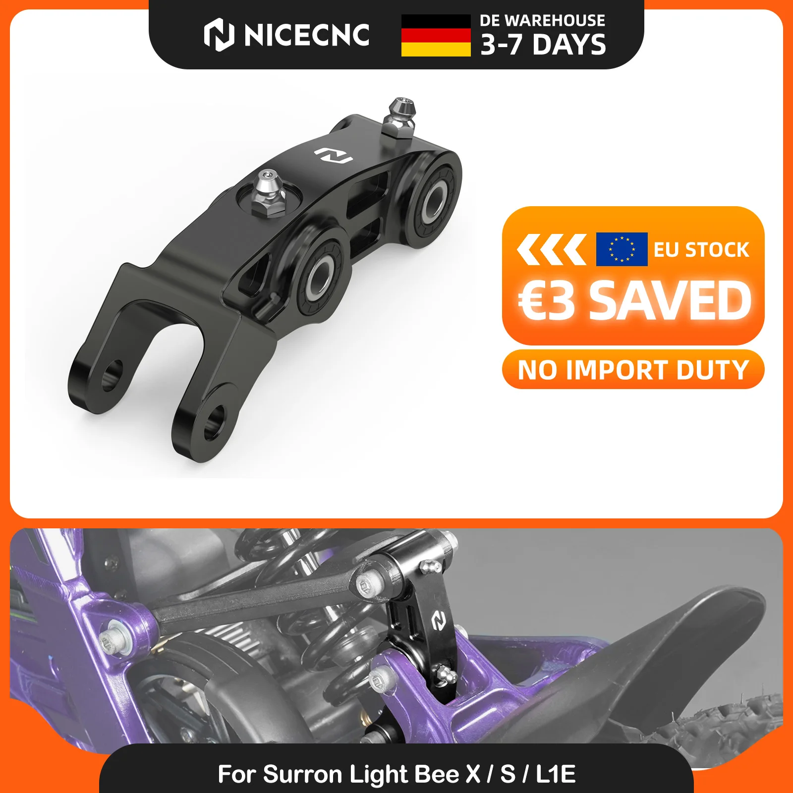 Image of NICECNC Elektrisches Dirt Bike Aluminium-Hinterradaufhängungsgestänge für Surron Light Bee X S L1E für Segway X160 X260 2023 2024 2025