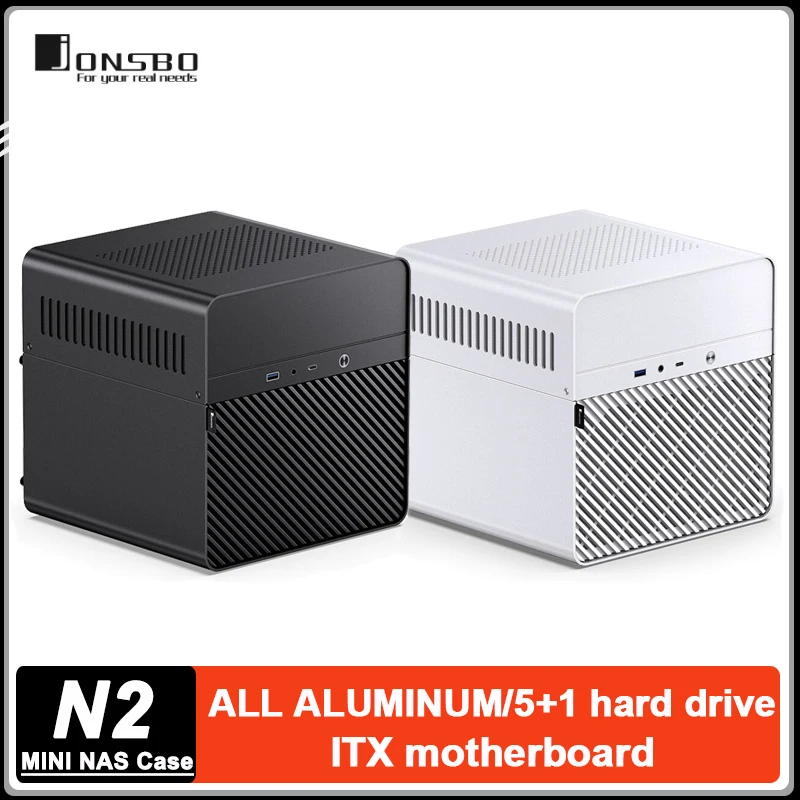 

JONSBO N2 NAS Server Small Case All-In-One Aluminum Home Office Game Computer Chassis Supports 5 Hard Disk SFX Power