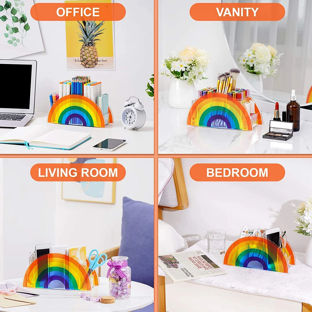 

Pen Storage Box Table Organizer for Markers Stationery Office Accessories Pens Holder Desk Acrylic