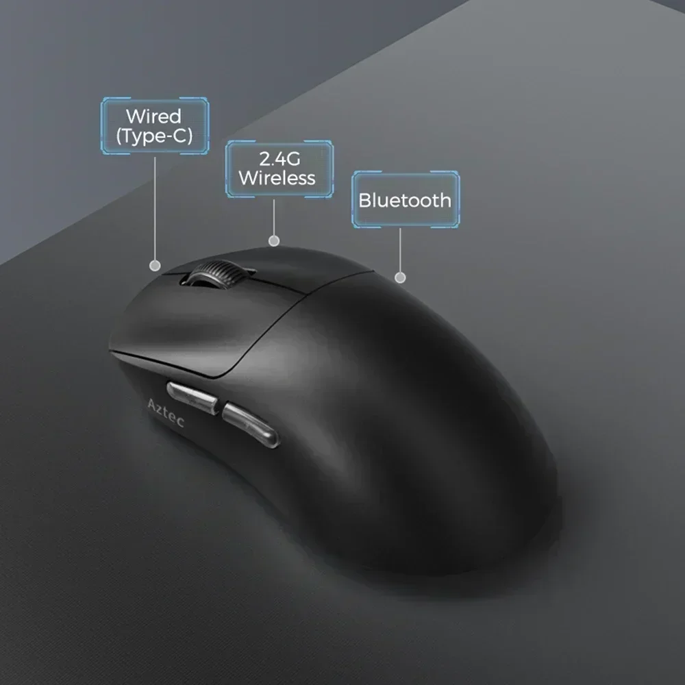 

Kysona Aztec Wireless Lightweight Mouse Rechargeable Low Latency Cable PAW3395 26kDPI Gaming Mouse Office Notebook Accessories