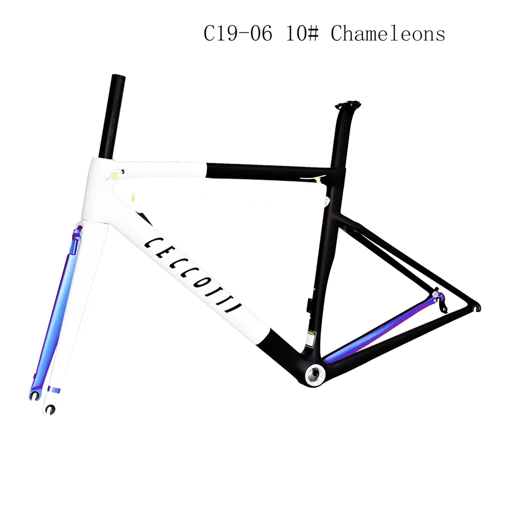 CECCOTTI New Design Disc Brake Frame 700C*25C Road Bike Framework T1000 Carbon FIiber Frame