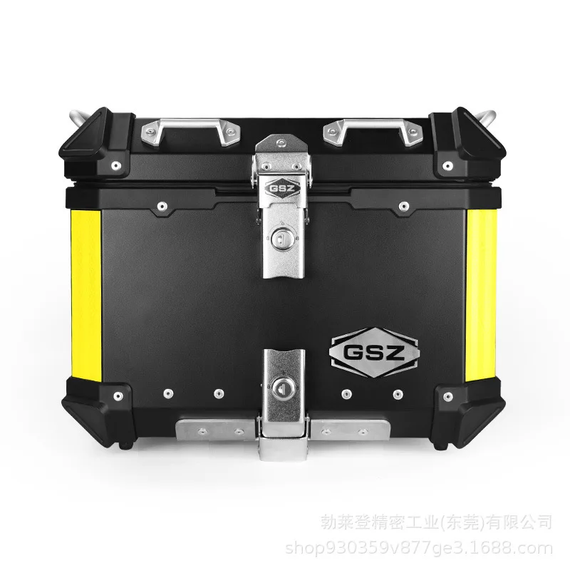 Lightweight 45L Decal Aluminum Alloy Tail Box Motorcycle Electric Vehicle Helmet Backup Trunk Luggage