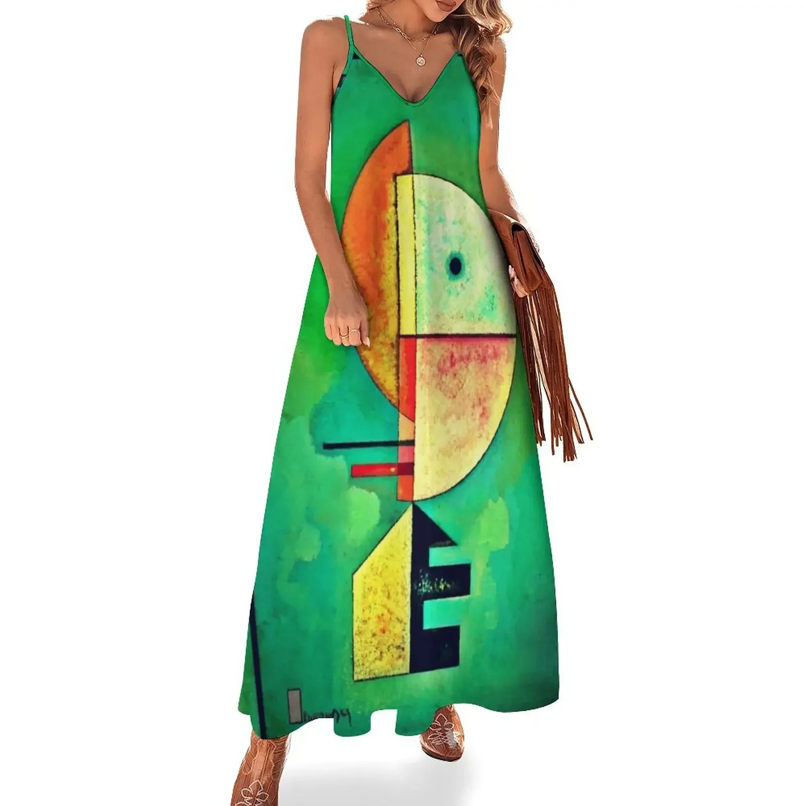 Upward by Vasily kandinsky | Kandinsky's Abstract Art Sleeveless Dress Summer skirt women's clothing korea stylish Dress