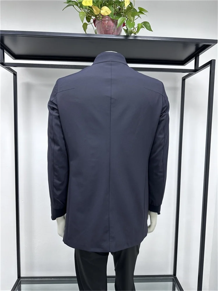 

Мягкая мужская ветровка средней длины Prtion Return Busin Sle, осеннее новое четырехстороннее эластичное пальто, повседневная одежда