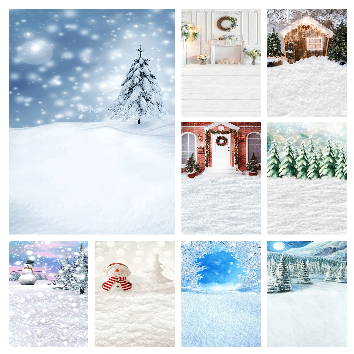 

Зимний снежный лес фоны дети взрослые фотографии ребенок ребенок декор для фотосессии снежинка снеговик рождественские фоны