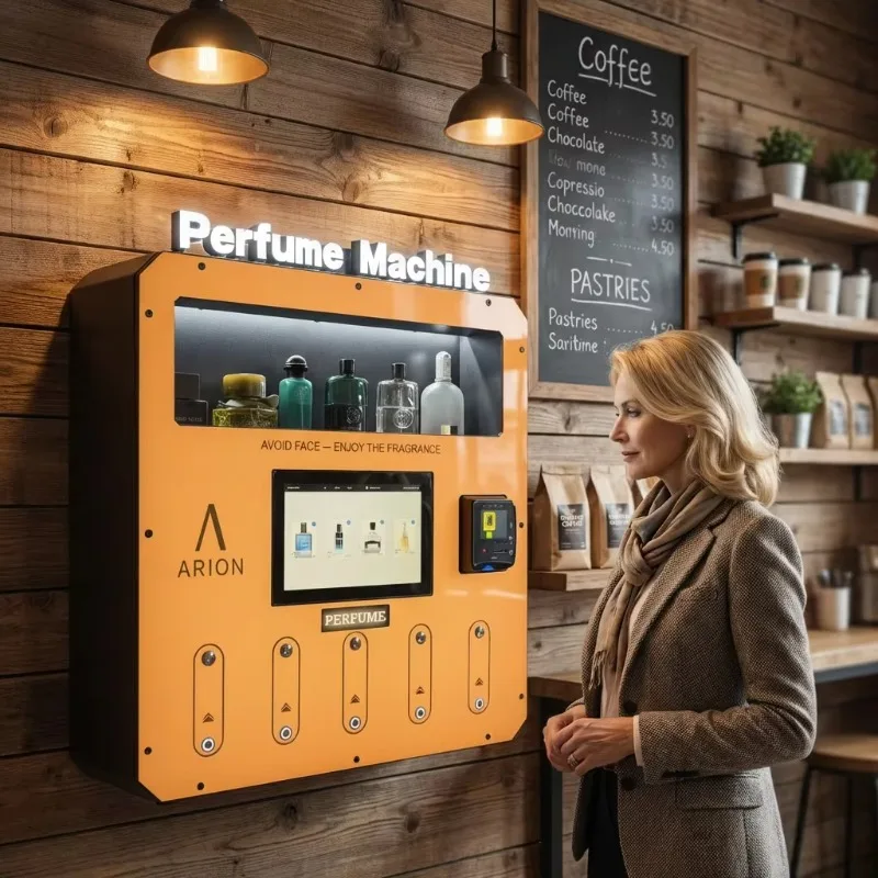 Service Perfume Sprayer Vending Machine with SDK Touchscreen Wi-Fi 4G Wall Mounted Cologne Vending Machine Customized