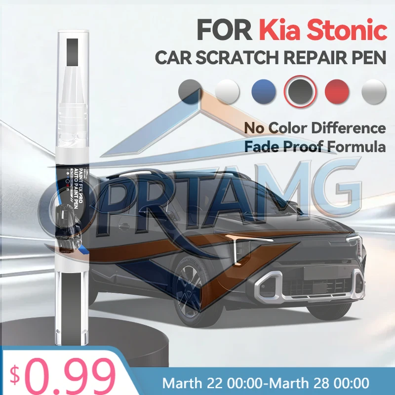 

Горячая новинка 2026: Ручка для ремонта лакокрасочного покрытия автомобиля, аксессуар для устранения царапин на Kia Stonic 2017-2025 годов, цвета: белый U4, красный SQ, черный