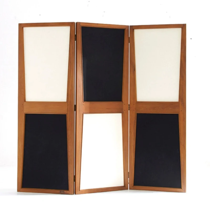 Myanmar teak screen Chandigarh replica wabi sabi solid wood retro living room bedroom folding partition
