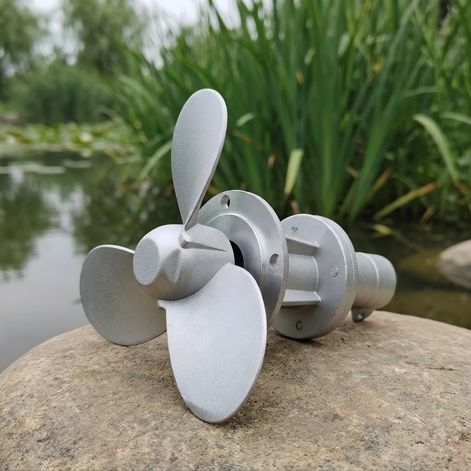 Boat Booster Propeller Versatile Propeller with Mount Compact Reliable for DIYers, Brush Cutter Conversion