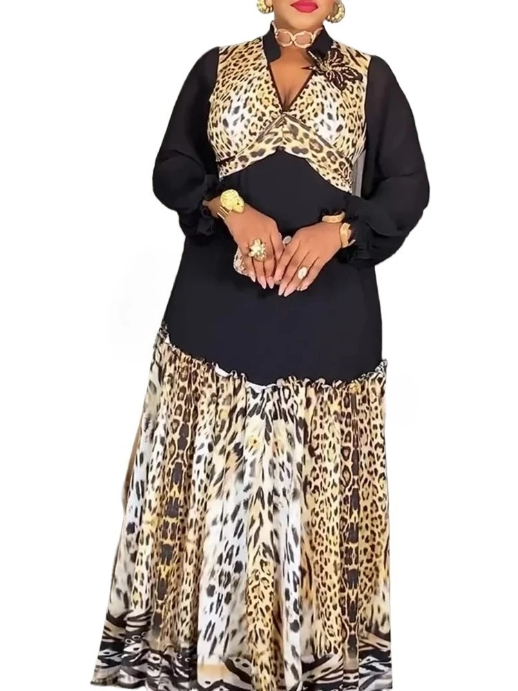 

African Dresses for Women Plus Size Africa Clothes Dashiki Ankara Outfits Gown Elegant Muslim Wedding Party Long Dress 2025 New