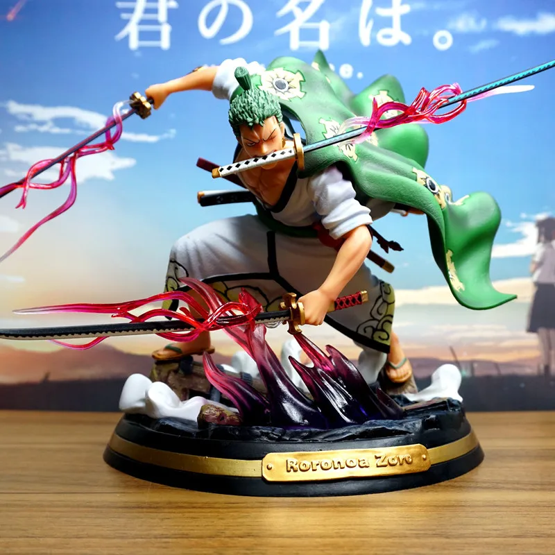 

Anime One Piece Roronoa Zoro Kimono Gk 31cm Figure Statue Doll Pvc Action Figurine Desktop Collection Ornament Model Toys Gifts