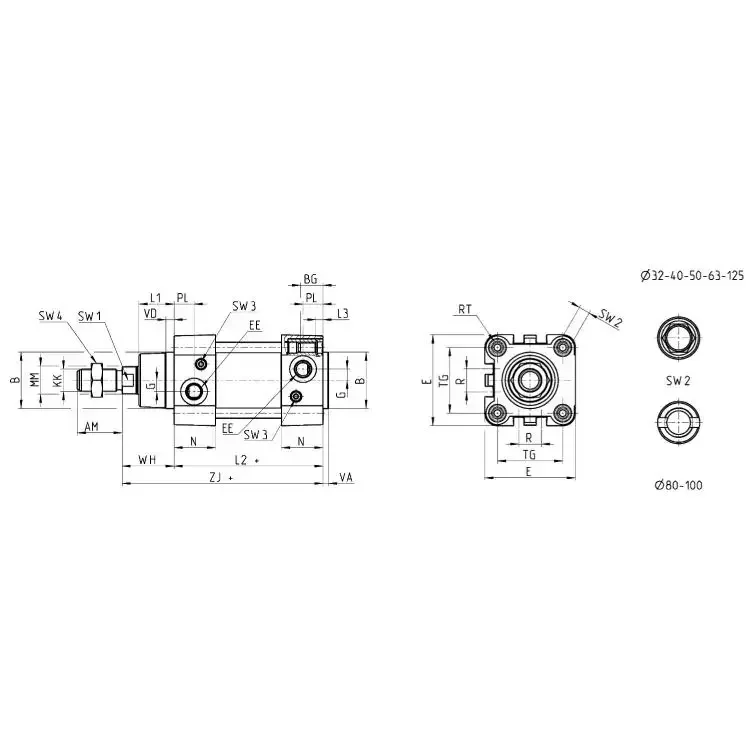 2026.4 Camozzi Cylinder Bj60N2L125A0025 Bj60N2L125A2000 Pre-ordered